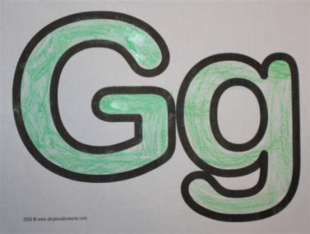 Letters of the alphabet green G Poster for Sale by