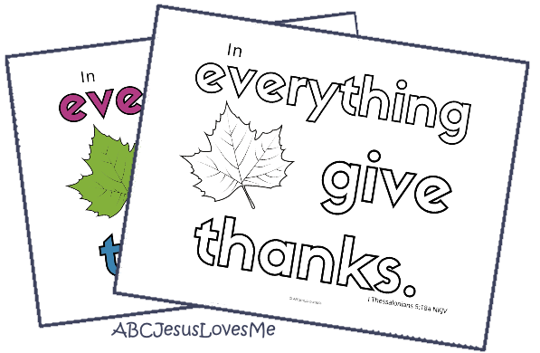 1 Thessalonians 5:18 Coloring Sheet