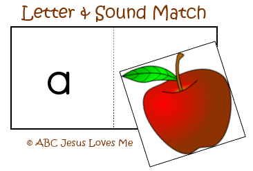 Letter Sound Match File Folder Game