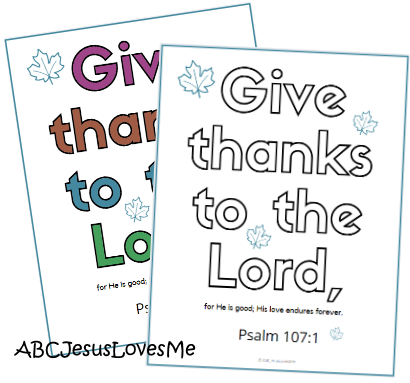 Psalm 107:1 Coloring Sheet