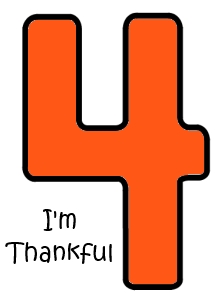 Thankful Four Thanksgiving Activity