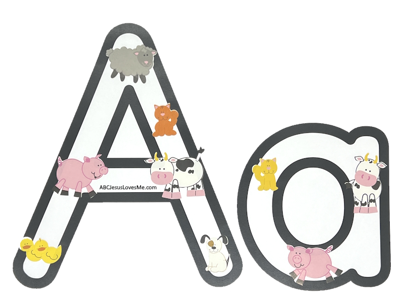 Letter A Poster Animals