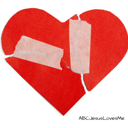 Broken Heart Mended with Tape