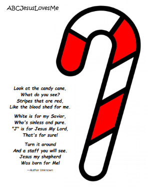 Candy Cane Poem Worksheet
