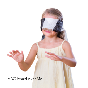 Child blindfolded