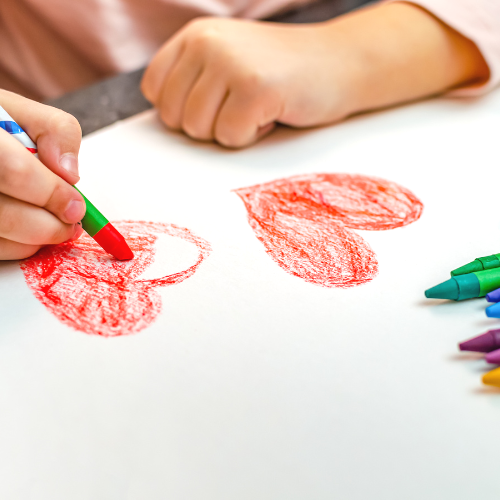 Child coloring shapes