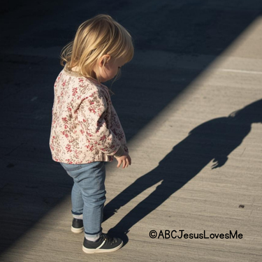 Child's shadow