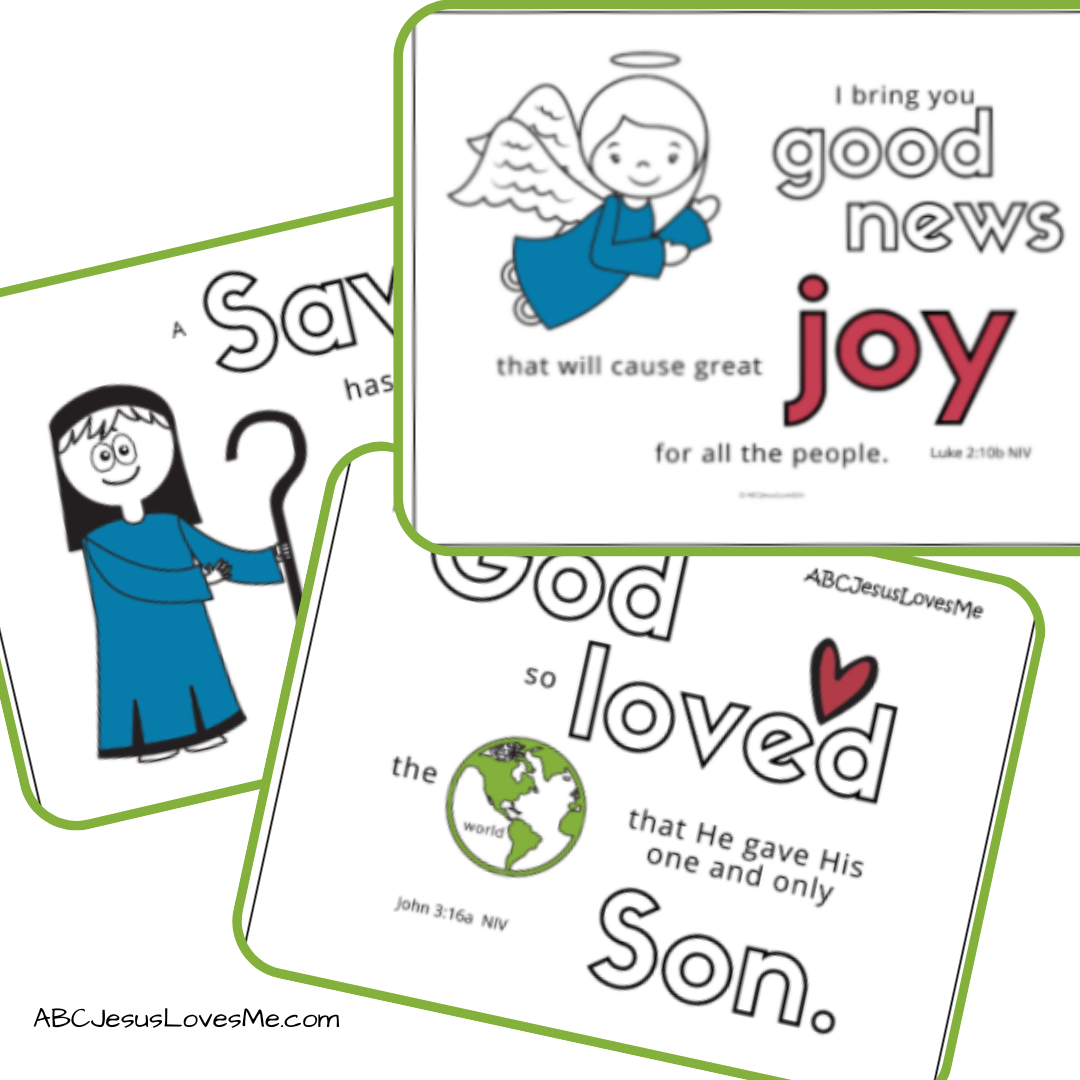 ABCJesusLovesMe Christmas Verse Printables