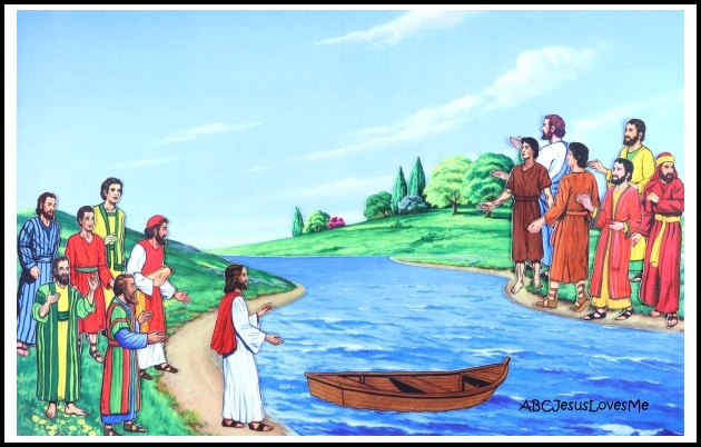 Jesus Choose the 12 Disciples Flannelgraph Bible Story