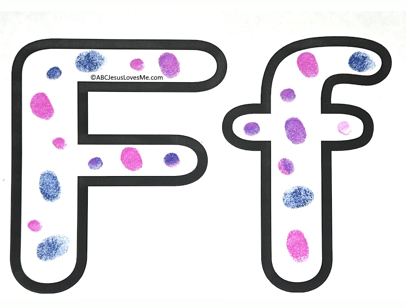 F Fingerprint Letter Poster