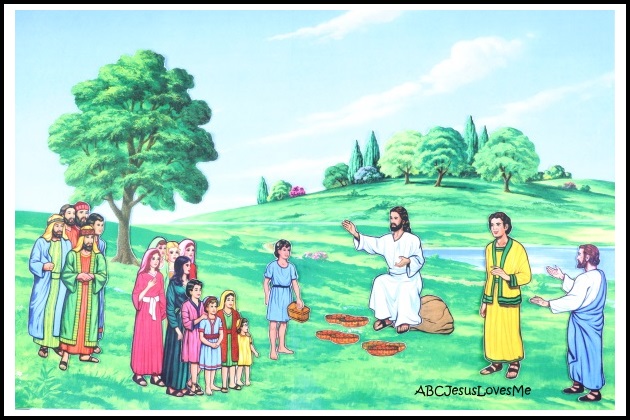 Jesus Feeds the 5000 Flannelgraph Bible Story
