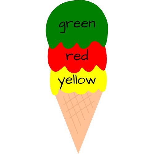 Color Ice Cream Cone