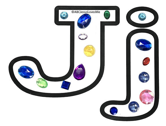 Jewels Letter J Poster