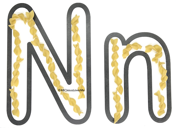 Noodles on the Letter N Poster