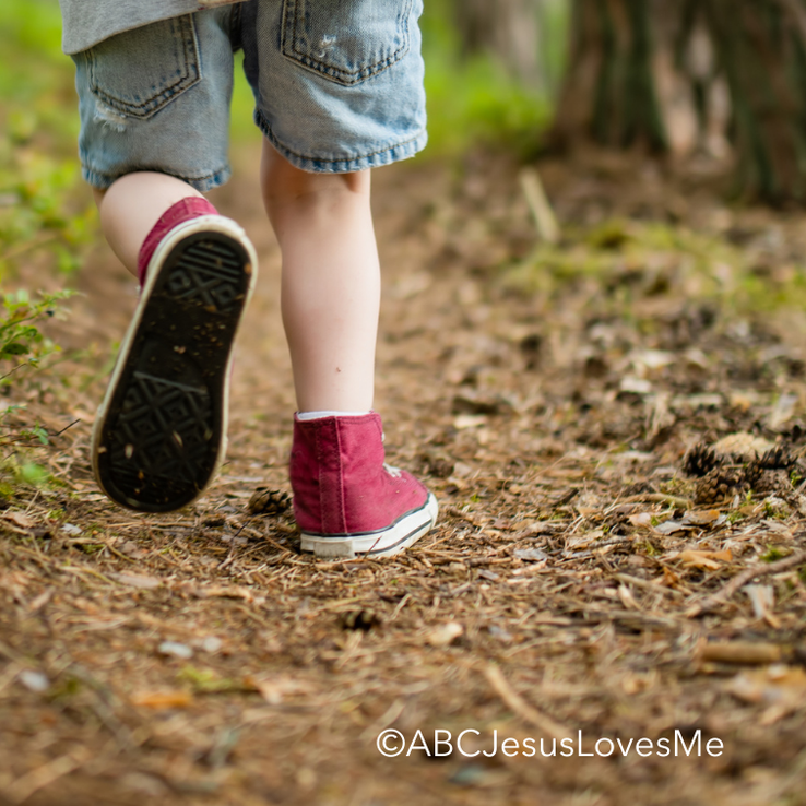 A child on a nature hike.