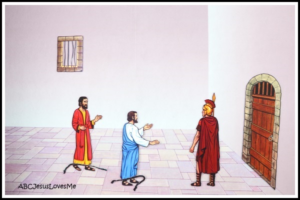 Paul & Silas in Jail Flannelgraph Bible Story