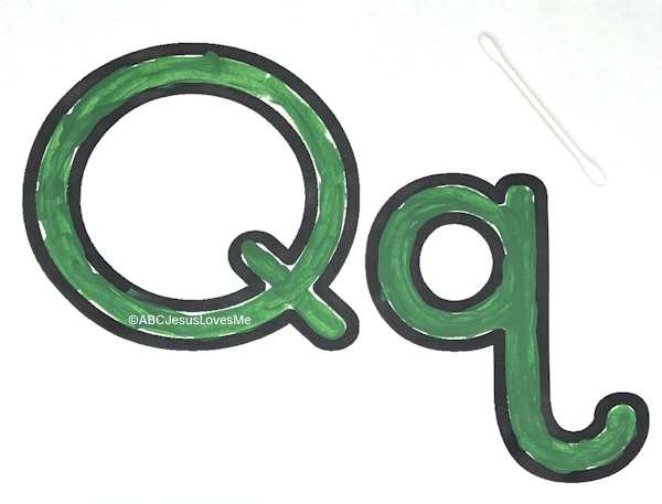 Letter Q Q-Tips Art