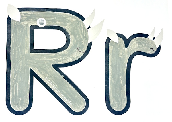 Rhinoceros Letter R