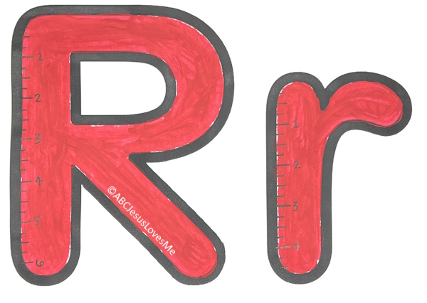 Letter R Poster Ruler