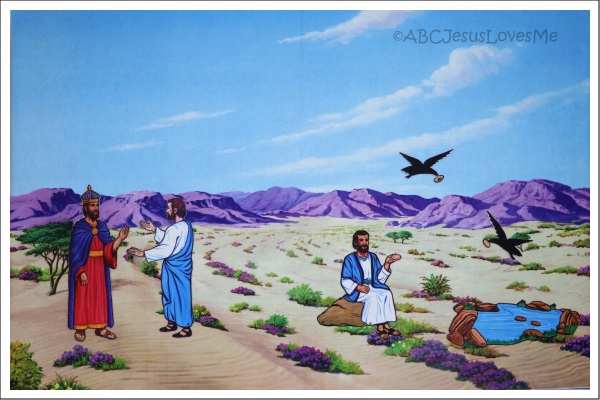 Elijah Fed by Ravens Flannelgraph Bible Story