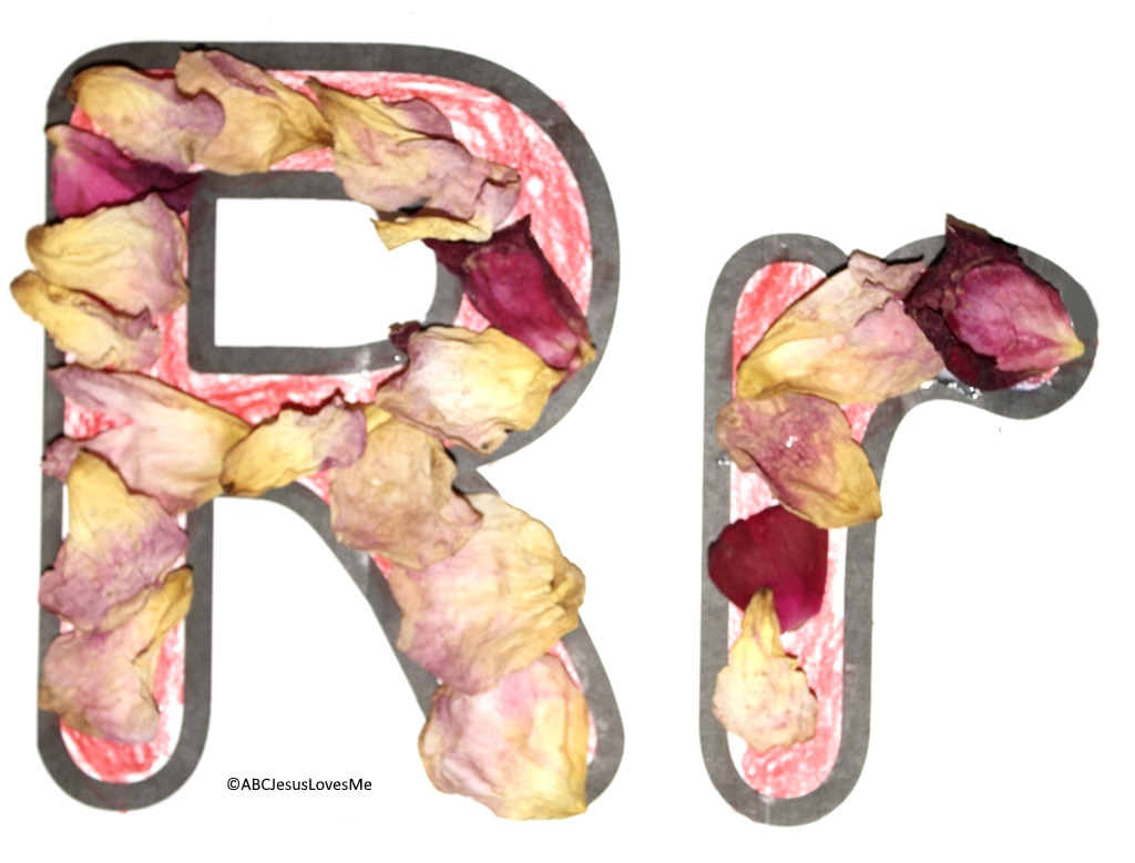 Letter R Rose Petals
