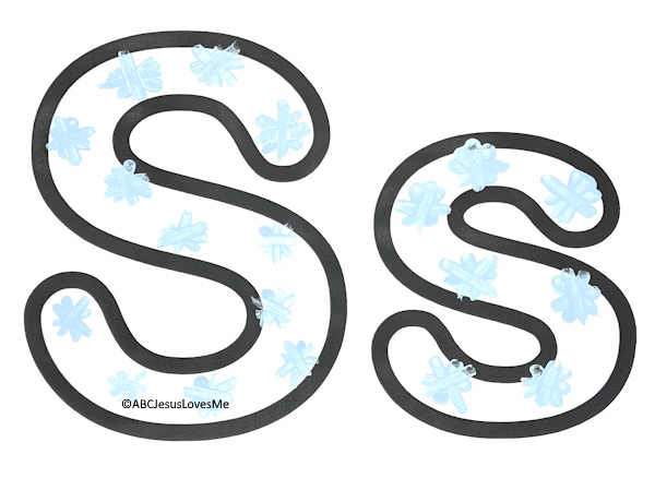 Letter S Snow Poster