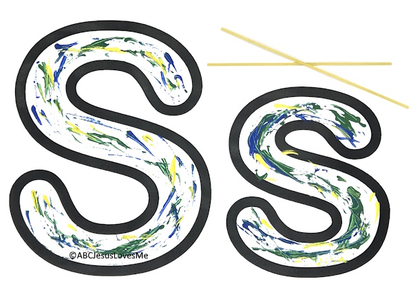 Letter S Spaghetti Poster