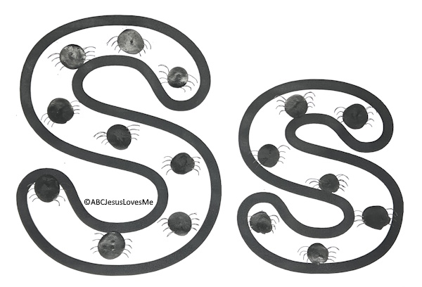 Letter S Spider Poster