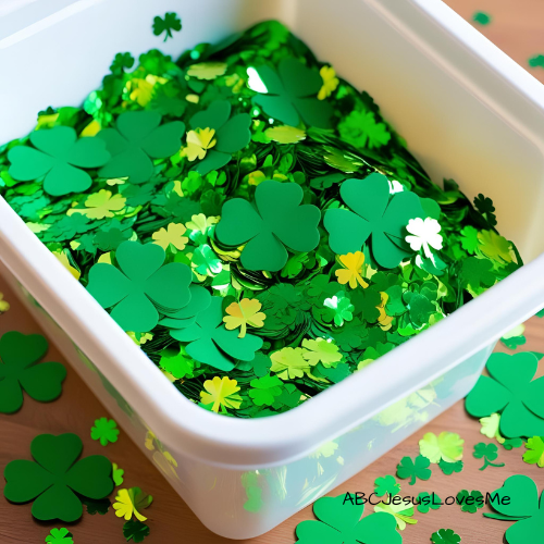 Shamrock Sensory Bin