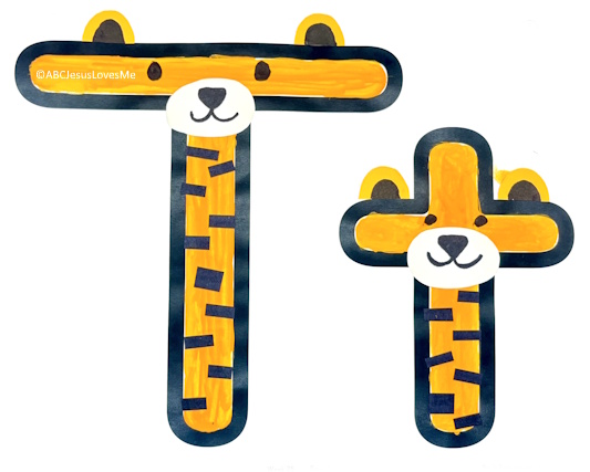 Tigers on the Letter T Poster