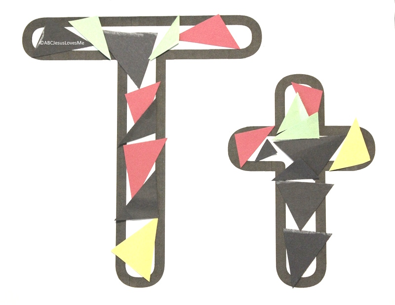 Triangles on the Letter T Poster