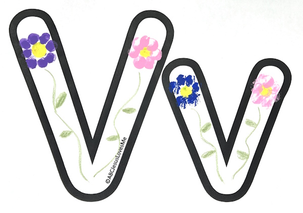 Voilets on the Letter V Poster