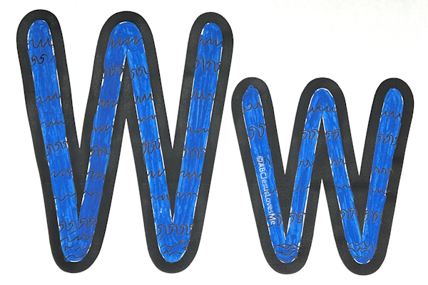 Water on the Letter W Poster