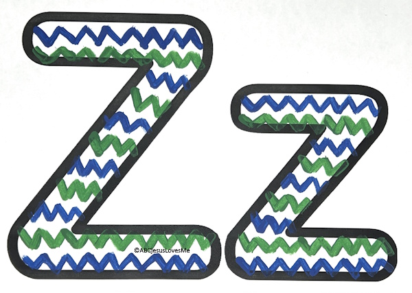 Zigzag Letter Z Poster