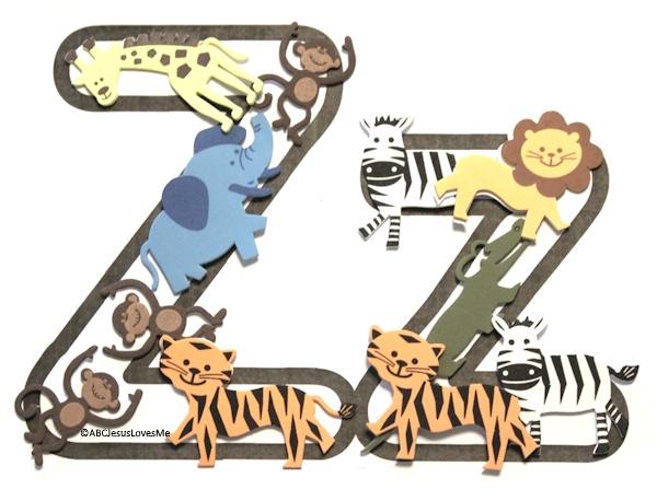 Zoo Animals Letter Z Poster