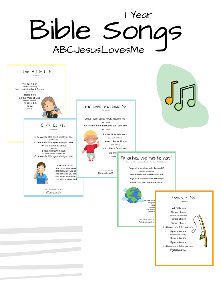 1 Year Bible Song Packet