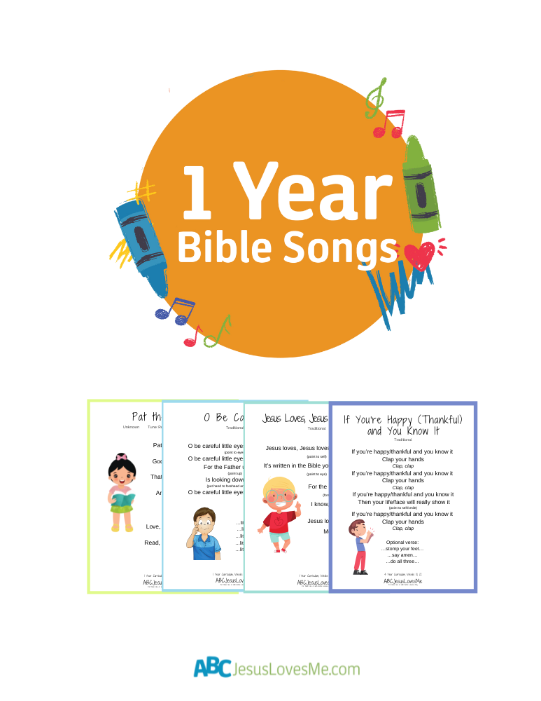 1 Year Bible Songs Packet