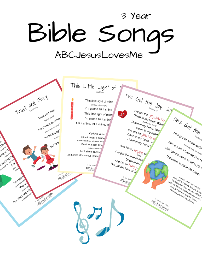 3 Year Bible Song Packet