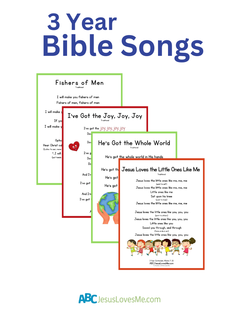 3 Year Bible Songs Packet