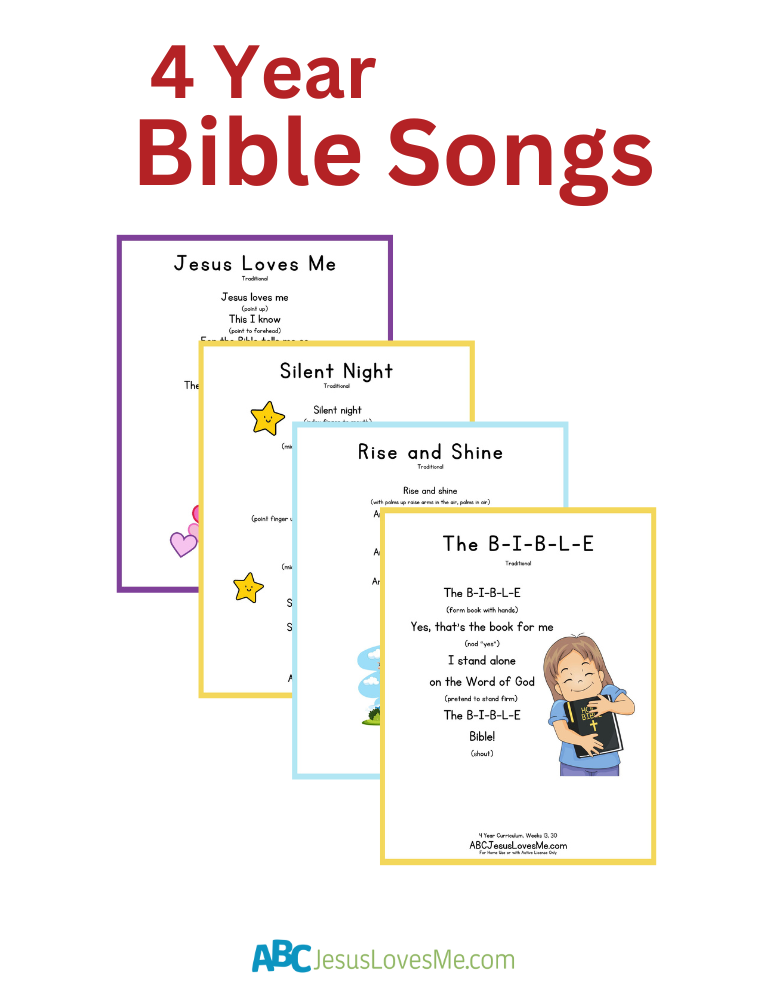 4 Year Bible Songs Packet