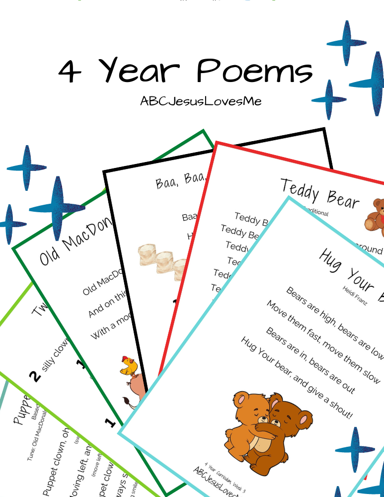 4 Year Poem Packet