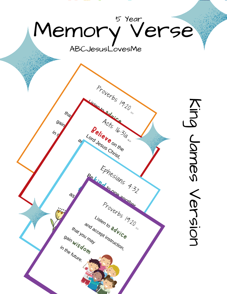5 Year Memory Verse Packet - King James Version