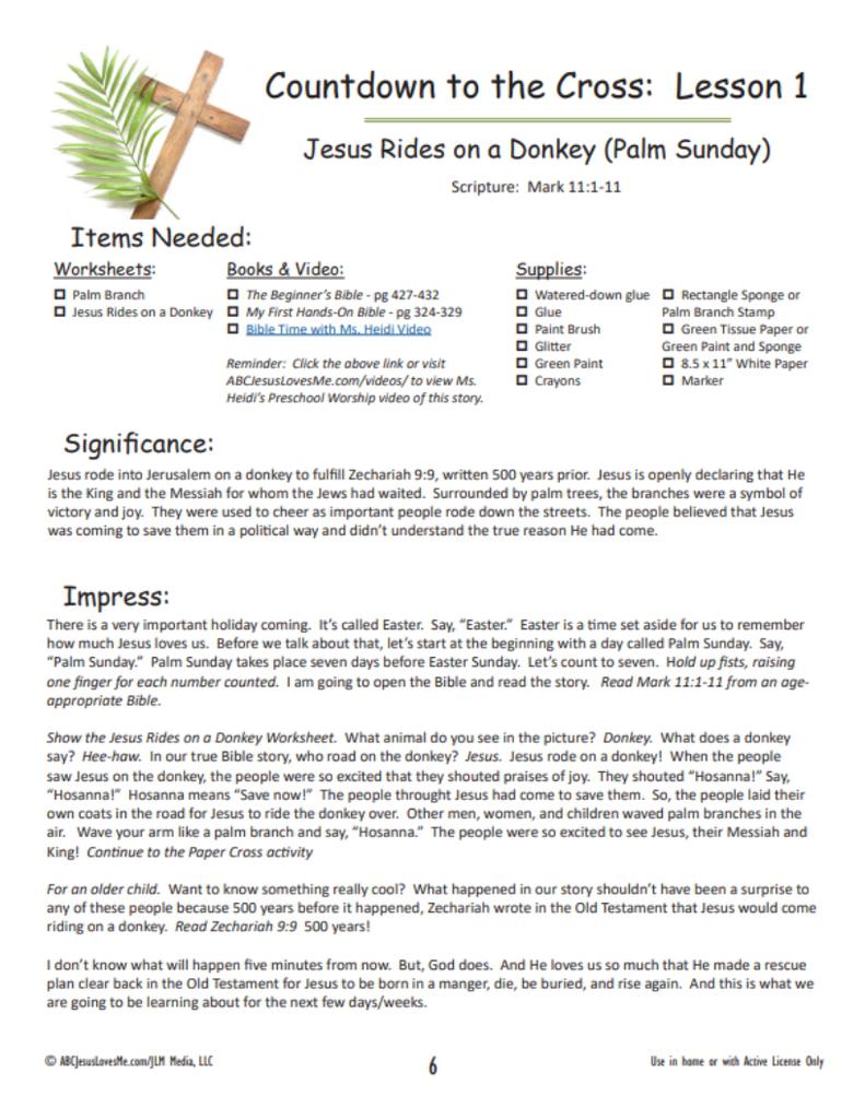 Easter Activity Workbook Example