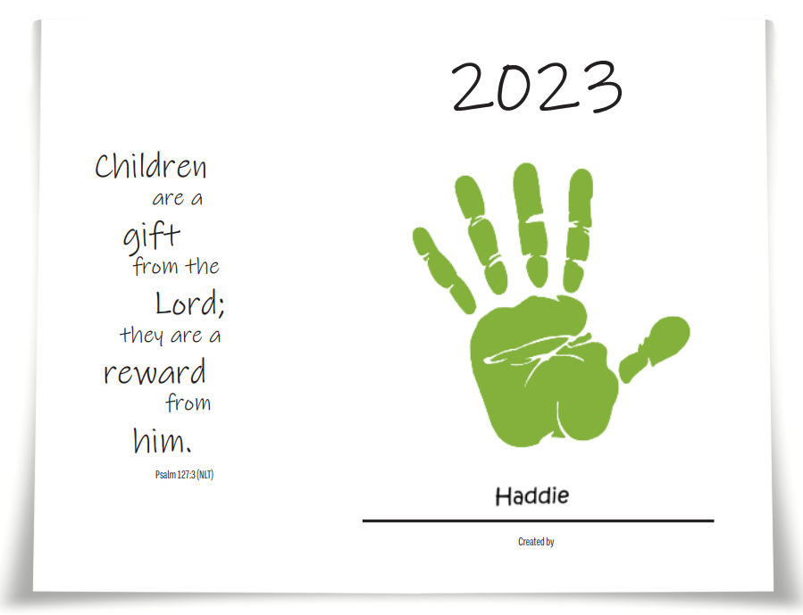 2023 Hand & Footprint Calendar