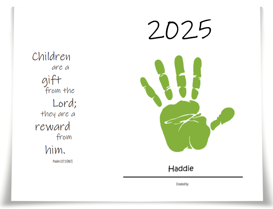 Hand and Footprint Calendar