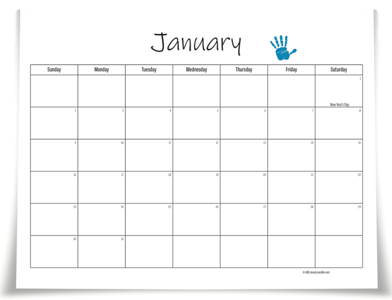 Hand and Footprint Calendar