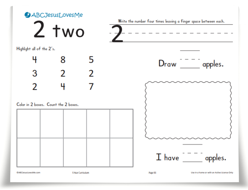 Handwriting Curriculum Example Worksheet