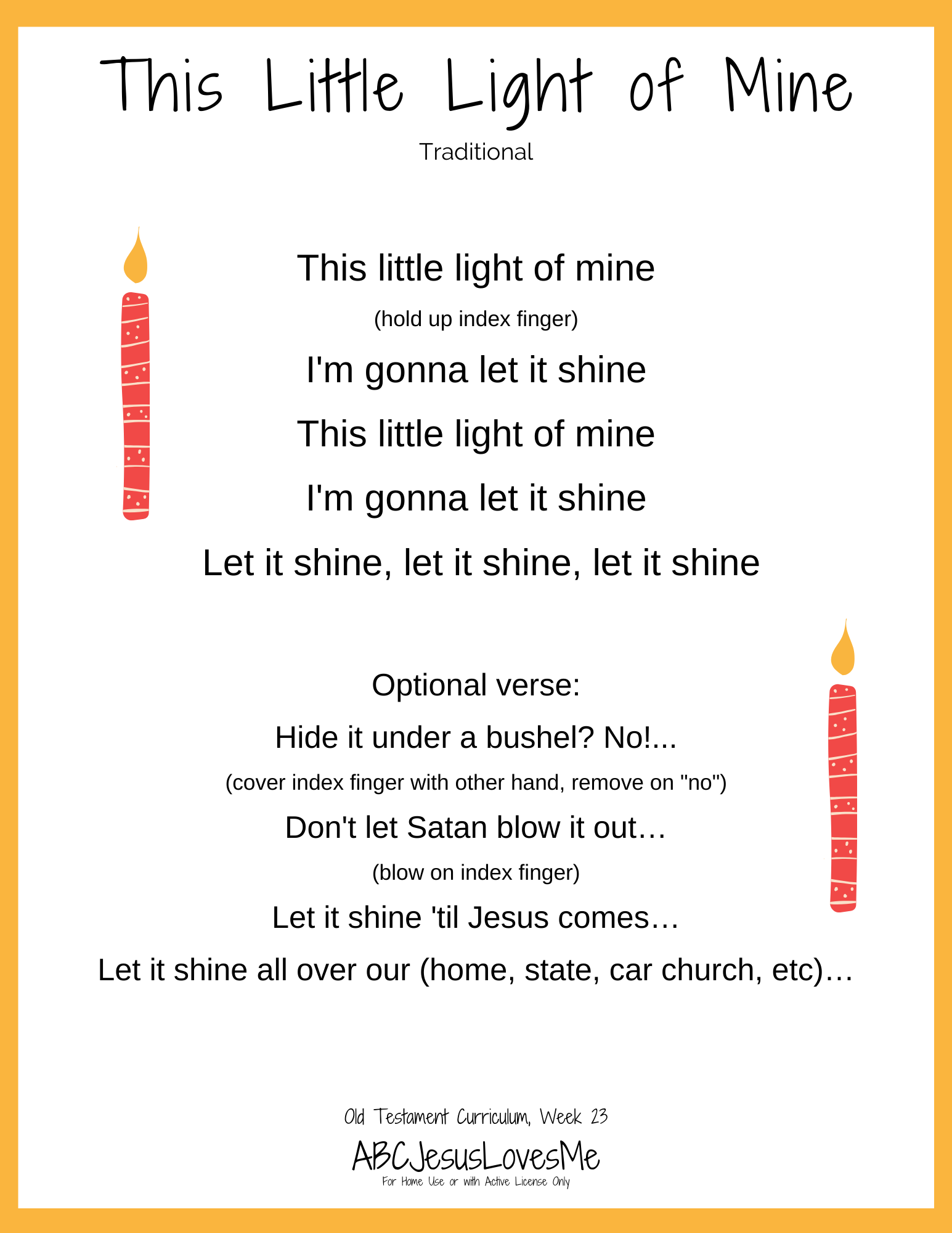 This Little Light of Mine Bible Song